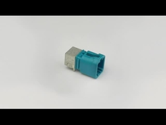 Right Angle Quad Mini FAKRA Connector Z Code Water Blue Four Ports