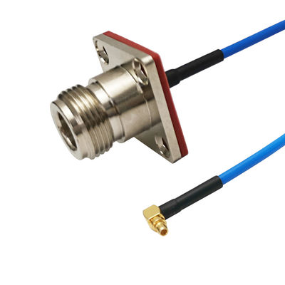 4 Hole Flange Mount FAKRA SMA Cable , 90 Degree MMCX RF Coax Cable