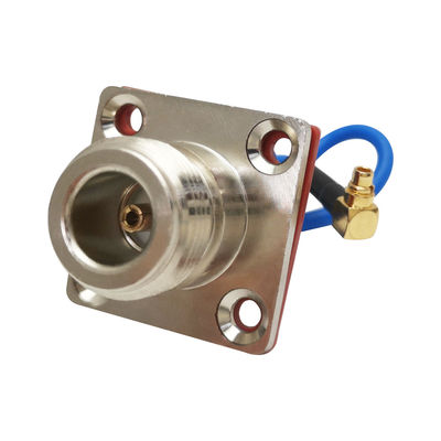 4 Hole Flange Mount FAKRA SMA Cable , 90 Degree MMCX RF Coax Cable