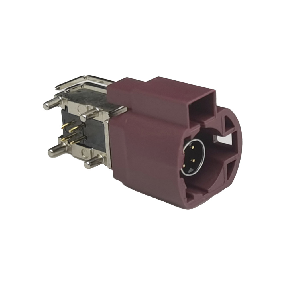 FAKRA HSD Connector Right Angle Vihicle LVDS Connectors For PCB