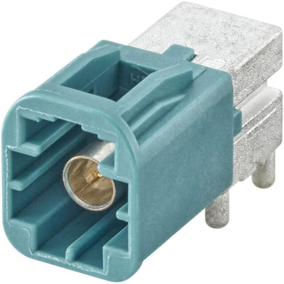 FAKRA Connector Plug R/A PCB Right Angle Solder AMS29A-40MZ5-Z Blue Water